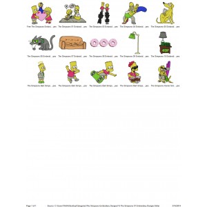 Package 15 The Simpsons 01 Embroidery Designs